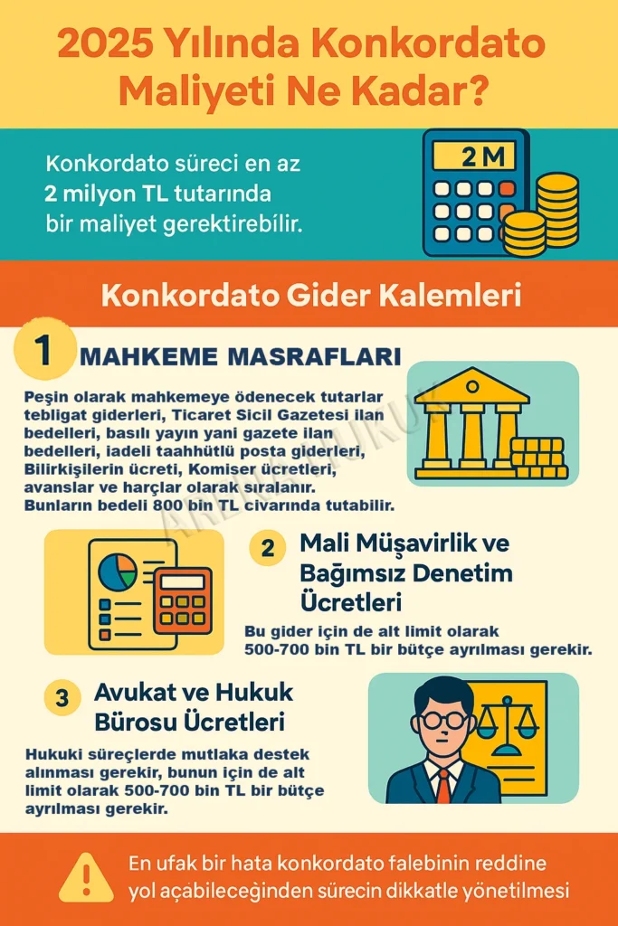 2025 Yılında Konkordato Başvuru Maliyeti Ne Kadar 